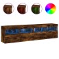 vidaXL TV-Wandschränke mit LED-Leuchten 2 Stk. Räuchereiche 80x30x40cm vidaXL TV-Wandschränke mit LED-Leuchten 2 Stk. Räuchereiche 80x30x40cm