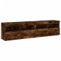 vidaXL TV-Wandschränke mit LED-Leuchten 2 Stk. Räuchereiche 80x30x40cm vidaXL TV-Wandschränke mit LED-Leuchten 2 Stk. Räuchereiche 80x30x40cm