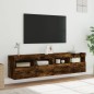 vidaXL TV-Wandschränke mit LED-Leuchten 2 Stk. Räuchereiche 80x30x40cm vidaXL TV-Wandschränke mit LED-Leuchten 2 Stk. Räuchereiche 80x30x40cm