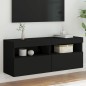 vidaXL TV-Wandschrank mit LED-Leuchten Schwarz 100x30x40 cm vidaXL TV-Wandschrank mit LED-Leuchten Schwarz 100x30x40 cm