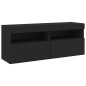 vidaXL TV-Wandschrank mit LED-Leuchten Schwarz 100x30x40 cm vidaXL TV-Wandschrank mit LED-Leuchten Schwarz 100x30x40 cm
