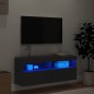 vidaXL TV-Wandschrank mit LED-Leuchten Schwarz 100x30x40 cm vidaXL TV-Wandschrank mit LED-Leuchten Schwarz 100x30x40 cm