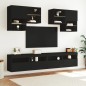 vidaXL TV-Wandschrank mit LED-Leuchten Schwarz 100x30x40 cm vidaXL TV-Wandschrank mit LED-Leuchten Schwarz 100x30x40 cm