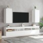 vidaXL TV-Wandschränke mit LED-Leuchten 2 Stk. Weiß 30,5x35x70 cm vidaXL TV-Wandschränke mit LED-Leuchten 2 Stk. Weiß 30,5x35x70 cm