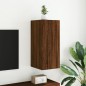 vidaXL TV-Wandschrank mit LED-Leuchten Braun Eichen-Optik 30,5x35x70cm vidaXL TV-Wandschrank mit LED-Leuchten Braun Eichen-Optik 30,5x35x70cm