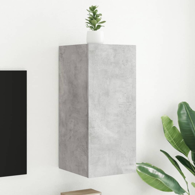 vidaXL TV-Wandschrank mit LED-Leuchten Betongrau 30,5x35x70 cm vidaXL TV-Wandschrank mit LED-Leuchten Betongrau 30,5x35x70 cm