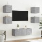 vidaXL TV-Wandschränke mit LED-Leuchten 2 Stk. Betongrau 30,5x35x30 cm vidaXL TV-Wandschränke mit LED-Leuchten 2 Stk. Betongrau 30,5x35x30 cm