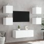 vidaXL TV-Wandschränke mit LED-Leuchten 2 Stk. Weiß 30,5x35x30 cm vidaXL TV-Wandschränke mit LED-Leuchten 2 Stk. Weiß 30,5x35x30 cm