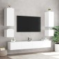 vidaXL TV-Wandschrank mit LED-Leuchten Weiß 40,5x35x40 cm vidaXL TV-Wandschrank mit LED-Leuchten Weiß 40,5x35x40 cm