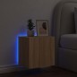 vidaXL TV-Wandschrank mit LED-Leuchten Sonoma-Eiche 40,5x35x40 cm vidaXL TV-Wandschrank mit LED-Leuchten Sonoma-Eiche 40,5x35x40 cm
