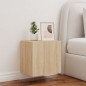 vidaXL TV-Wandschrank mit LED-Leuchten Sonoma-Eiche 40,5x35x40 cm vidaXL TV-Wandschrank mit LED-Leuchten Sonoma-Eiche 40,5x35x40 cm