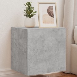 vidaXL TV-Wandschrank mit LED-Leuchten Betongrau 40,5x35x40 cm