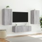 vidaXL TV-Wandschrank mit LED-Leuchten Grau Sonoma 40,5x35x80 cm vidaXL TV-Wandschrank mit LED-Leuchten Grau Sonoma 40,5x35x80 cm