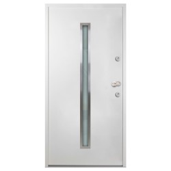 Haustür Aluminium Weiß 90x200 cm