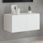vidaXL TV-Wandschrank mit LED-Leuchten Weiß 60x35x31 cm vidaXL TV-Wandschrank mit LED-Leuchten Weiß 60x35x31 cm