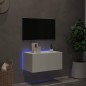 vidaXL TV-Wandschrank mit LED-Leuchten Weiß 60x35x31 cm vidaXL TV-Wandschrank mit LED-Leuchten Weiß 60x35x31 cm