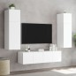 vidaXL TV-Wandschrank mit LED-Leuchten Weiß 60x35x31 cm vidaXL TV-Wandschrank mit LED-Leuchten Weiß 60x35x31 cm