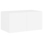 vidaXL TV-Wandschrank mit LED-Leuchten Weiß 60x35x31 cm vidaXL TV-Wandschrank mit LED-Leuchten Weiß 60x35x31 cm