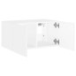 vidaXL TV-Wandschrank mit LED-Leuchten Weiß 60x35x31 cm vidaXL TV-Wandschrank mit LED-Leuchten Weiß 60x35x31 cm
