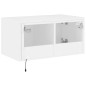 vidaXL TV-Wandschrank mit LED-Leuchten Weiß 60x35x31 cm vidaXL TV-Wandschrank mit LED-Leuchten Weiß 60x35x31 cm