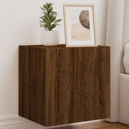 vidaXL TV-Wandschränke mit LED-Leuchten 2 Stk. Braun Eichen-Optik