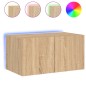 vidaXL TV-Wandschrank mit LED-Leuchten Sonoma-Eiche 60x35x31 cm vidaXL TV-Wandschrank mit LED-Leuchten Sonoma-Eiche 60x35x31 cm