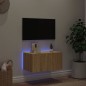 vidaXL TV-Wandschrank mit LED-Leuchten Sonoma-Eiche 60x35x31 cm vidaXL TV-Wandschrank mit LED-Leuchten Sonoma-Eiche 60x35x31 cm