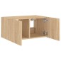 vidaXL TV-Wandschrank mit LED-Leuchten Sonoma-Eiche 60x35x31 cm vidaXL TV-Wandschrank mit LED-Leuchten Sonoma-Eiche 60x35x31 cm