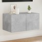 vidaXL TV-Wandschrank mit LED-Leuchten Betongrau 60x35x31 cm vidaXL TV-Wandschrank mit LED-Leuchten Betongrau 60x35x31 cm