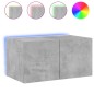 vidaXL TV-Wandschrank mit LED-Leuchten Betongrau 60x35x31 cm vidaXL TV-Wandschrank mit LED-Leuchten Betongrau 60x35x31 cm