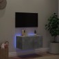 vidaXL TV-Wandschrank mit LED-Leuchten Betongrau 60x35x31 cm vidaXL TV-Wandschrank mit LED-Leuchten Betongrau 60x35x31 cm