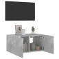 vidaXL TV-Wandschrank mit LED-Leuchten Betongrau 60x35x31 cm vidaXL TV-Wandschrank mit LED-Leuchten Betongrau 60x35x31 cm