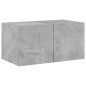 vidaXL TV-Wandschrank mit LED-Leuchten Betongrau 60x35x31 cm vidaXL TV-Wandschrank mit LED-Leuchten Betongrau 60x35x31 cm