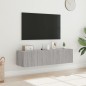 vidaXL TV-Wandschränke mit LED-Leuchten 2 Stk. Grau Sonoma 60x35x31 cm vidaXL TV-Wandschränke mit LED-Leuchten 2 Stk. Grau Sonoma 60x35x31 cm