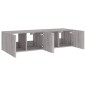 vidaXL TV-Wandschränke mit LED-Leuchten 2 Stk. Grau Sonoma 60x35x31 cm vidaXL TV-Wandschränke mit LED-Leuchten 2 Stk. Grau Sonoma 60x35x31 cm