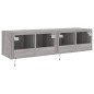vidaXL TV-Wandschränke mit LED-Leuchten 2 Stk. Grau Sonoma 60x35x31 cm vidaXL TV-Wandschränke mit LED-Leuchten 2 Stk. Grau Sonoma 60x35x31 cm