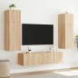 vidaXL TV-Wandschränke mit LED-Leuchten 2 Stk. Sonoma-Eiche 80x35x31cm vidaXL TV-Wandschränke mit LED-Leuchten 2 Stk. Sonoma-Eiche 80x35x31cm
