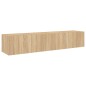 vidaXL TV-Wandschränke mit LED-Leuchten 2 Stk. Sonoma-Eiche 80x35x31cm vidaXL TV-Wandschränke mit LED-Leuchten 2 Stk. Sonoma-Eiche 80x35x31cm