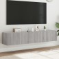 vidaXL TV-Wandschränke mit LED-Leuchten 2 Stk. Grau Sonoma 80x35x31 cm vidaXL TV-Wandschränke mit LED-Leuchten 2 Stk. Grau Sonoma 80x35x31 cm