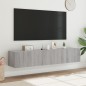vidaXL TV-Wandschränke mit LED-Leuchten 2 Stk. Grau Sonoma 80x35x31 cm vidaXL TV-Wandschränke mit LED-Leuchten 2 Stk. Grau Sonoma 80x35x31 cm