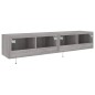 vidaXL TV-Wandschränke mit LED-Leuchten 2 Stk. Grau Sonoma 80x35x31 cm vidaXL TV-Wandschränke mit LED-Leuchten 2 Stk. Grau Sonoma 80x35x31 cm