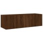 vidaXL TV-Wandschrank mit LED-Leuchten Braun Eichen-Optik 100x35x31 cm vidaXL TV-Wandschrank mit LED-Leuchten Braun Eichen-Optik 100x35x31 cm