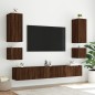 vidaXL TV-Wandschrank mit LED-Leuchten Braun Eichen-Optik 100x35x31 cm vidaXL TV-Wandschrank mit LED-Leuchten Braun Eichen-Optik 100x35x31 cm