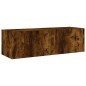 vidaXL TV-Wandschrank mit LED-Leuchten Räuchereiche 100x35x31 cm vidaXL TV-Wandschrank mit LED-Leuchten Räuchereiche 100x35x31 cm