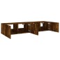 vidaXL TV-Wandschränke mit LED-Leuchten 2 Stk. Räuchereiche 80x35x31cm vidaXL TV-Wandschränke mit LED-Leuchten 2 Stk. Räuchereiche 80x35x31cm