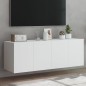 vidaXL TV-Wandschränke mit LED-Leuchten 2 Stk. Weiß 60x35x41 cm vidaXL TV-Wandschränke mit LED-Leuchten 2 Stk. Weiß 60x35x41 cm