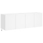 vidaXL TV-Wandschränke mit LED-Leuchten 2 Stk. Weiß 60x35x41 cm vidaXL TV-Wandschränke mit LED-Leuchten 2 Stk. Weiß 60x35x41 cm