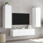 vidaXL TV-Wandschränke mit LED-Leuchten 2 Stk. Weiß 60x35x41 cm vidaXL TV-Wandschränke mit LED-Leuchten 2 Stk. Weiß 60x35x41 cm