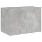 vidaXL TV-Wandschrank mit LED-Leuchten Betongrau 60x35x41 cm vidaXL TV-Wandschrank mit LED-Leuchten Betongrau 60x35x41 cm