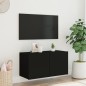 vidaXL TV-Wandschrank mit LED-Leuchten Schwarz 80x35x41 cm vidaXL TV-Wandschrank mit LED-Leuchten Schwarz 80x35x41 cm